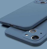 ASTUBIA Funda de silicona cuadrada para iPhone 13 - Funda mate suave Liquid Cover Azul