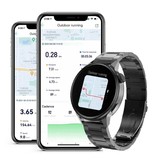 SACOSDING Smartwatch Fitness Sport Activity Tracker Watch - NFC / ECG / GPS / IP68 - Metal Strap Silver