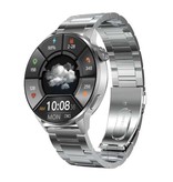 SACOSDING Smartwatch Fitness Sportowy zegarek do śledzenia aktywności - NFC / EKG / GPS / IP68 - metalowy pasek srebrny