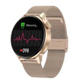 SACOSDING Montre Smartwatch Fitness Sport Activity Tracker - NFC / ECG / GPS / IP68 - Bracelet Mesh Doré