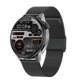 SACOSDING Smartwatch Fitness Sportowy zegarek do śledzenia aktywności – NFC / EKG / GPS / IP68 – Czarny pasek z siatki