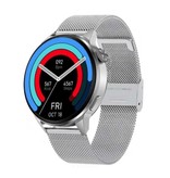 SACOSDING Smartwatch Fitness Sportowy zegarek do śledzenia aktywności - NFC / EKG / GPS / IP68 - Srebrny pasek z siatki