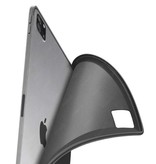 AIEACH Etui na klawiaturę i mysz RGB do iPada 10,9" - wielofunkcyjna klawiatura QWERTY Etui na Bluetooth Smart Cover Case różowe