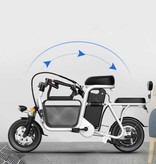 Daibot Bicicleta Eléctrica con Asiento Extra - Smart E Bike Plegable - 350W - Batería 8 Ah - Blanca