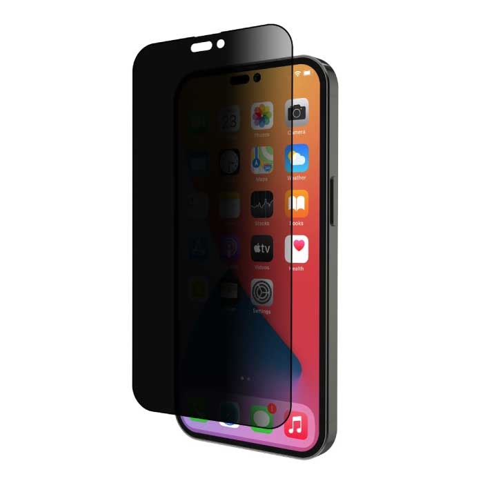 Stuff Certified® Lot de 4 protections d'écran de confidentialité pour iPhone 14 Plus - Film de verre trempé Verre trempé