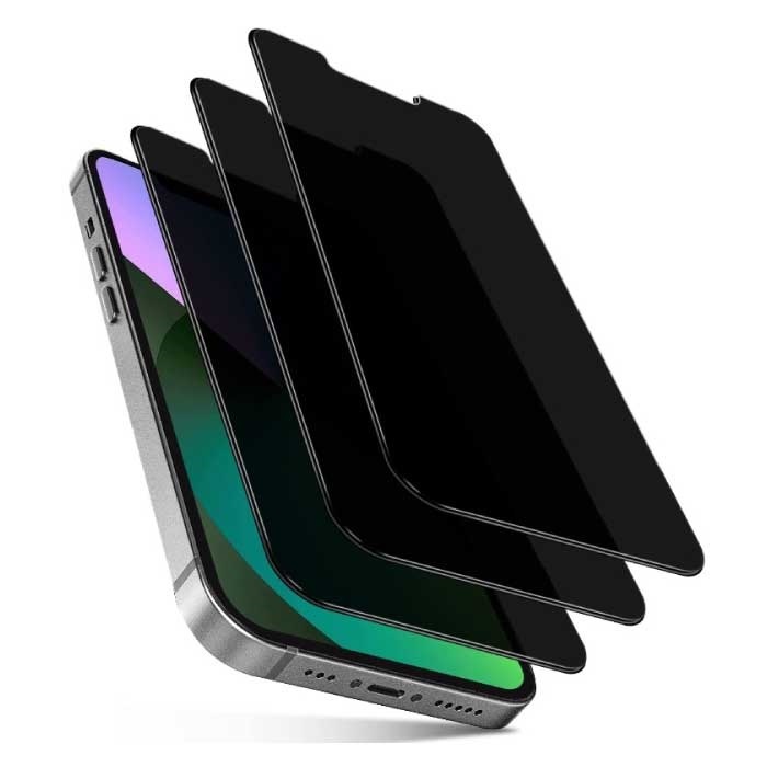 Paquete de 3 protectores de pantalla de privacidad para iPhone 14 Plus, cubierta completa, película de vidrio templado, vidrio templado