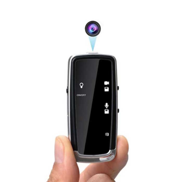 Mini Camcorder - Keychain Security Camera HD with LED Display Black