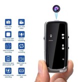 YPAY Mini-Camcorder - Schlüsselanhänger Überwachungskamera HD mit LED-Display Schwarz