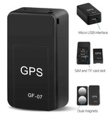 ACEHE GF-07 Localizzatore GPS magnetico - Localizzatore in tempo reale di sicurezza auto nero