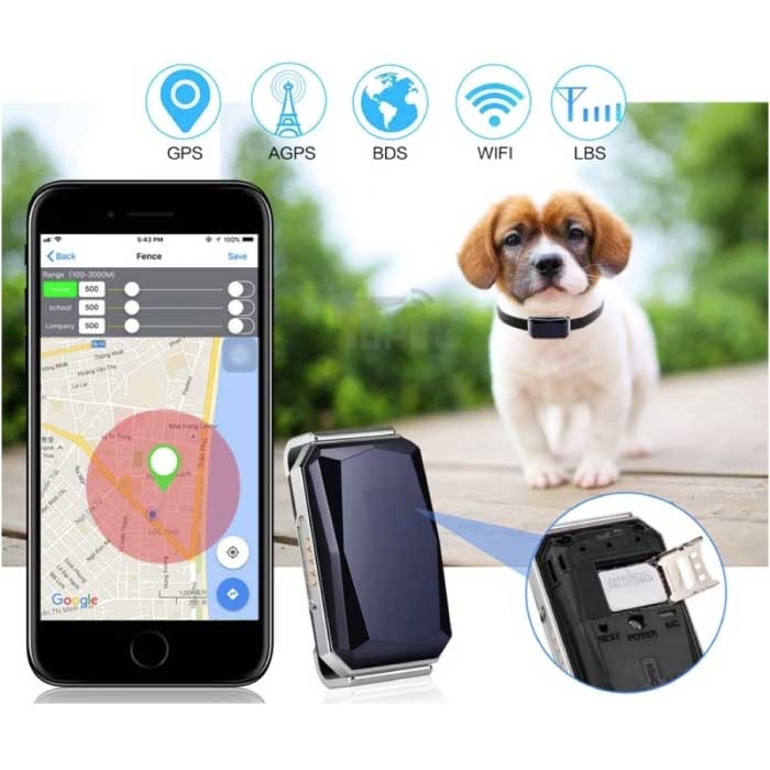 Collar rastreador GPS - Localizador en tiempo real de mascotas perdidas  IP67