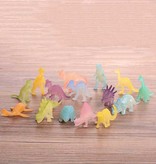 Stuff Certified® Juego de dinosaurios que brillan en la oscuridad 16 piezas - Figuras de juguete de dinosaurios luminosos para niños