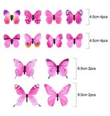 Stuff Certified® Glow in the Dark Butterflies - 12 Pieces - Luminous Wall Stickers Decoration Purple