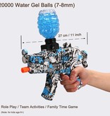 Stuff Certified® Blaster électrique à gel avec 20 000 balles - Pistolet à eau modèle MP5 bleu