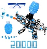 Stuff Certified® Blaster électrique à gel avec 20 000 balles - Pistolet à eau modèle MP5 bleu