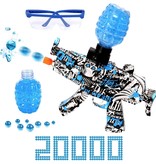 Stuff Certified® Pistolet à gel électrique avec 20 000 balles – Modèle MP5, jouet aquatique en mousse, bleu