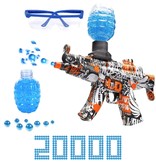Stuff Certified® Pistola elettrica in gel con 20.000 palline - Modello MP5 Giocattolo acquatico in schiuma arancione
