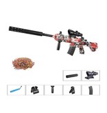 Csnoobs Blaster électrique à gel avec 10 000 balles - Pistolet à eau modèle M416 rouge