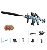 Csnoobs Blaster de gel eléctrico con 10,000 bolas - M416 Model Water Toy Gun Blue