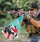 Csnoobs Gel Blaster elettrico con 10.000 palline - Pistola giocattolo ad acqua modello M249 rossa