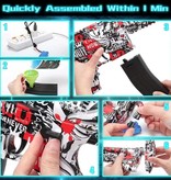 Csnoobs Pistolet à gel électrique avec 10 000 balles – Modèle M249, jouet aquatique en mousse, rouge