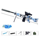 Csnoobs Blaster de gel eléctrico con 10,000 bolas - M249 Model Water Toy Gun Blue