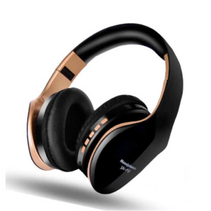 Cuffie Bluetooth P18 con custodia - Cuffie pieghevoli per DJ Cuffie nere