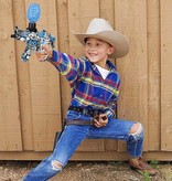 Csnoobs Pistola elettrica in gel con 10.000 palline - Modello AK47 Giocattolo acquatico in schiuma blu