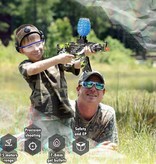 Csnoobs Pistola de gel eléctrica con 10.000 bolas - Modelo AK47, juguete acuático, lanzador de espuma, color rojo