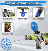 Csnoobs Pistolet à gel électrique avec 10 000 balles – Modèle AK47, jouet aquatique en mousse, rouge