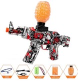 Csnoobs Blaster de gel eléctrico con 10,000 bolas - AK47 Model Water Toy Gun Red