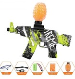 Csnoobs Pistola elettrica in gel con 10.000 palline - Modello AK47 Giocattolo acquatico in schiuma verde