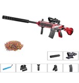 Csnoobs Blaster de gel eléctrico con 10,000 bolas - M416 Model Water Toy Gun Red