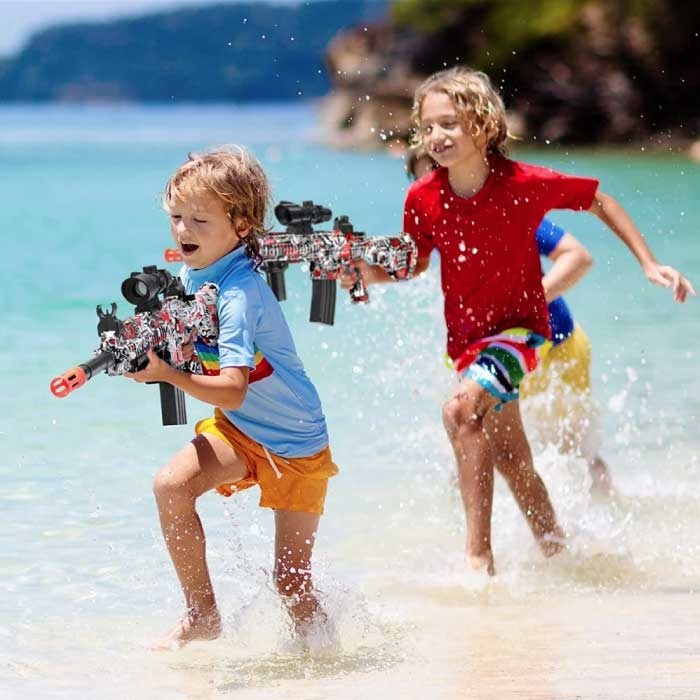 Csnoobs Elektrische Gel Blaster met 10.000 Balletjes - M416 Model Water Speelgoed Foam Shooter Blauw