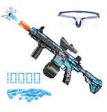 Csnoobs Blaster de gel eléctrico con 10,000 bolas - M416 Model Water Toy Gun Blue