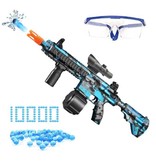 Csnoobs Elektrische Gel Blaster met 10.000 Balletjes - M416 Model Water Speelgoed Foam Shooter Blauw