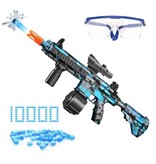 Csnoobs Gel Blaster elettrico con 10.000 palline - Pistola giocattolo ad acqua modello M416 blu