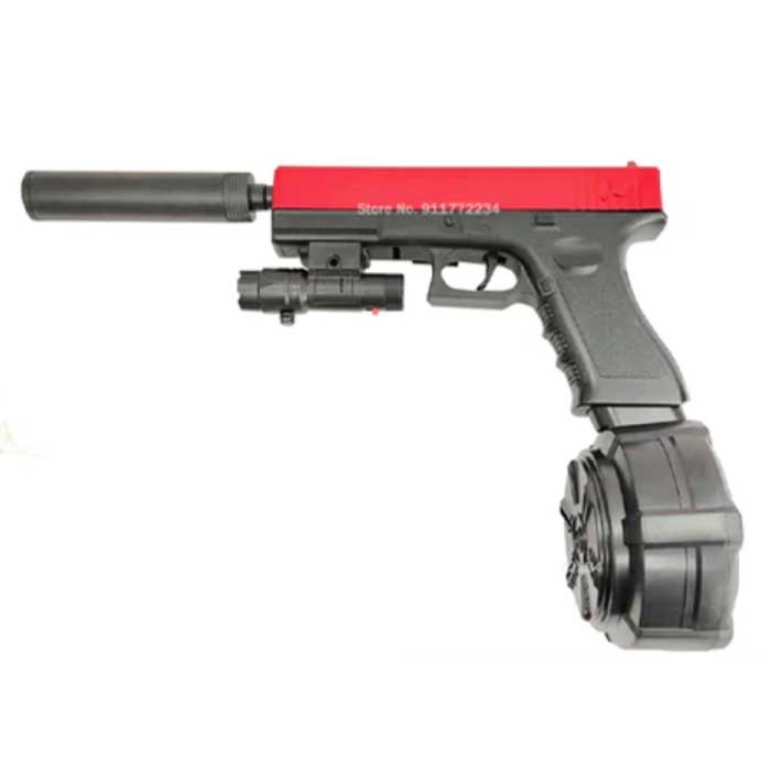 Blaster de gel eléctrico con 10,000 bolas - AK47 Model Water Toy Gun Red - Copy