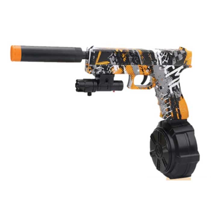 Blaster de gel eléctrico con 10,000 bolas - Pistola de juguete de agua modelo Glock Pistola Naranja