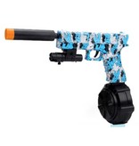 Csnoobs Gel Blaster elettrico con 10.000 palline - Pistola giocattolo ad acqua modello Glock blu
