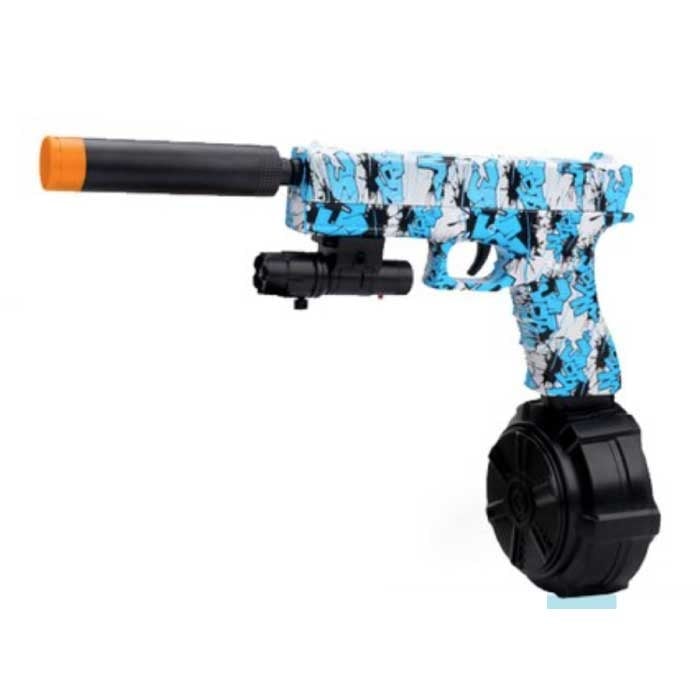 Electric Gel Blaster with 10,000 Balls - Glock Model Water Toy Gun Blue