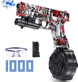 Csnoobs Blaster de gel eléctrico con 10,000 bolas - Glock Model Water Toy Gun Red