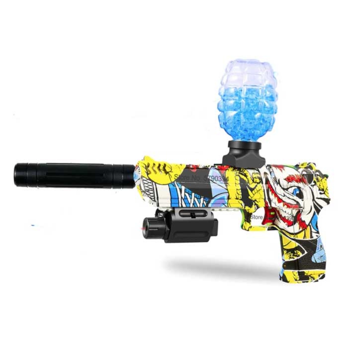 Csnoobs Pistola elettrica a gel con 10.000 palline - Pistola giocattolo ad acqua modello pistola gialla