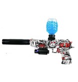 Csnoobs Pistolet à eau électrique à gel avec 10 000 balles, modèle pistolet rouge
