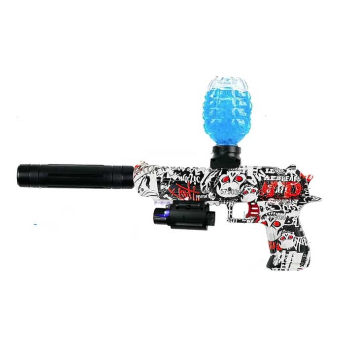 Csnoobs Pistola de gel eléctrica con 10.000 bolas - Modelo de pistola de agua de juguete roja