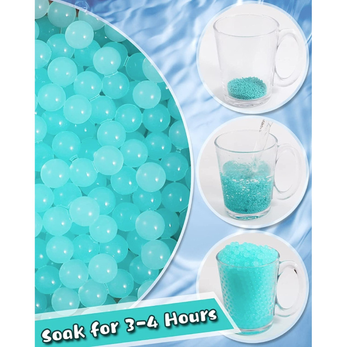 Bolas de gel absorbente de agua 50,000 piezas - Perlas de agua Orbeez de 8  mm