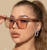 ZXWLYXGX Gafas de sol vintage para mujer - Gafas retro Gafas UV400 Tonos de conducción Negro