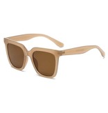 ZXWLYXGX Lunettes de Soleil Vintage Femme - Lunettes Rétro UV400 Driving Shades Marron