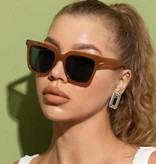 ZXWLYXGX Occhiali da Sole Vintage da Donna - Occhiali Retro Eyewear UV400 Driving Shades Marrone Chiaro
