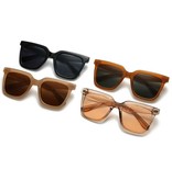 ZXWLYXGX Gafas de sol vintage para mujer - Gafas retro Gafas UV400 Tonos de conducción Marrón claro