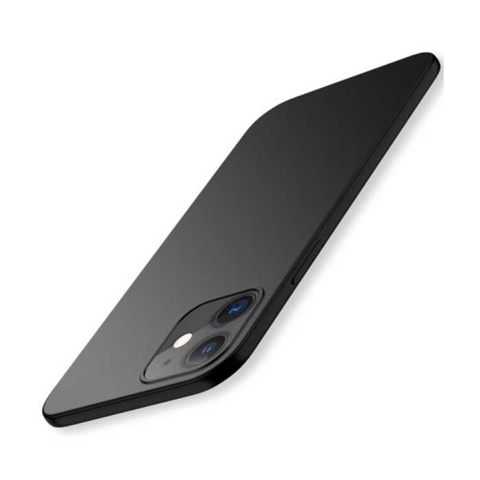 iPhone 14 Ultradünne Hülle - Harte matte Hülle in Schwarz